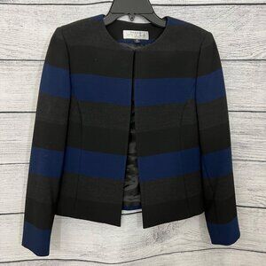 Tahari Striped Open Front Blazer, Size 4P